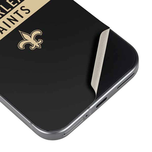 NFL New Orleans Saints Black Performance Series Pixel 9 Pro XL Skin